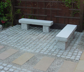 Straight Granite Japanese Style Bench